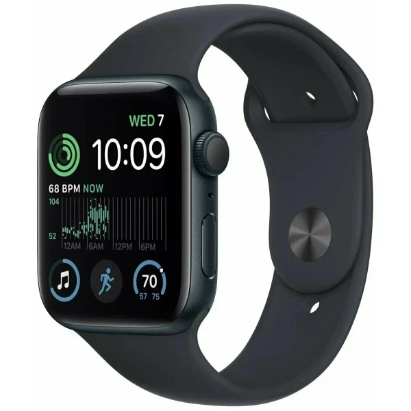 Умные часы Apple Watch SE 2 2024 40 мм Aluminium Case GPS, midnight Sport Band, размер ремешка M/L(MXE93) изображение 1