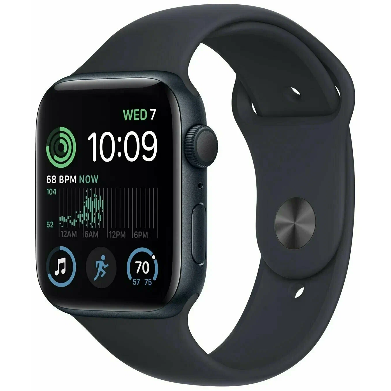 Умные часы Apple Watch SE 2 2024 40 мм Aluminium Case GPS, midnight Sport Band, размер ремешка M/L(MXE93) изображение 1