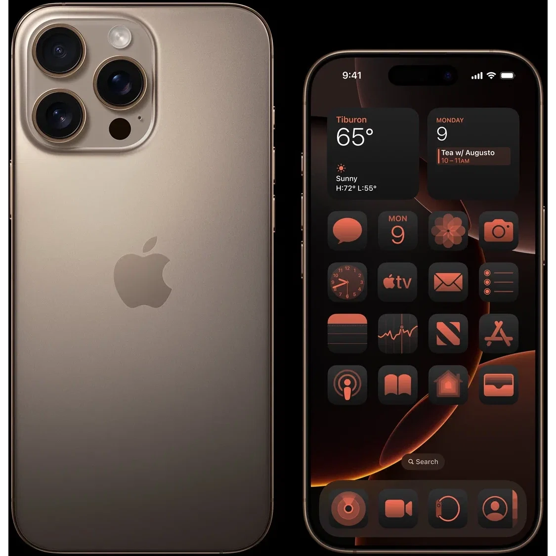 Смартфон Apple iPhone 16 Pro Max 256 ГБ LLA, Только eSIM, пустынный титан изображение 10