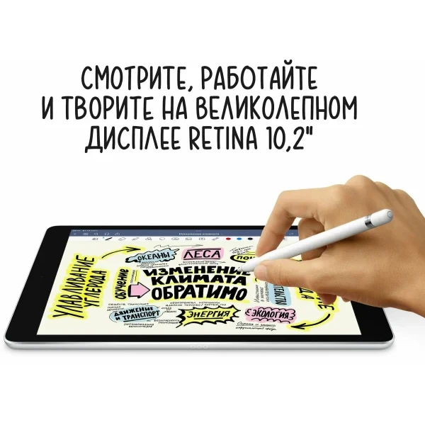 Планшет Apple iPad 9, 10.2", 64Gb, только WiFi, Black (Черный) изображение 4