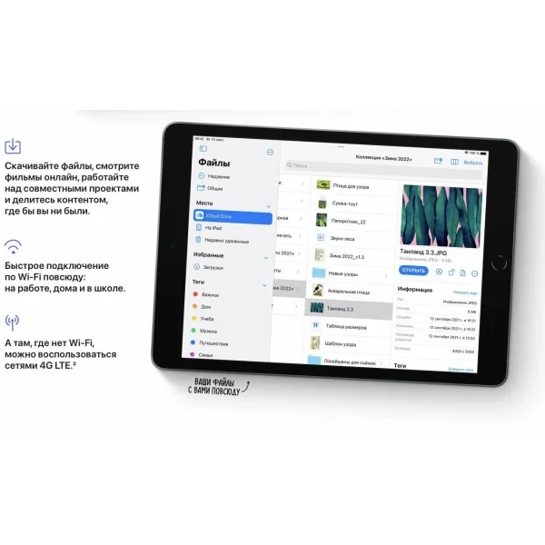 Планшет Apple, iPad 9, 10.2", 256 Gb, WiFi, Black ( Черный ) изображение 12
