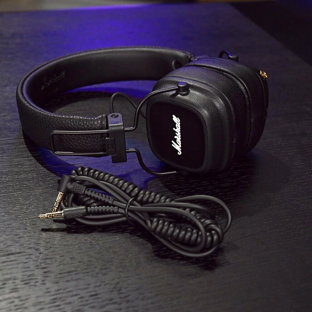 Беспроводные наушники Marshall Major 4 black, накладные, Bluetooth 5.0, 80 ч работы изображение 6