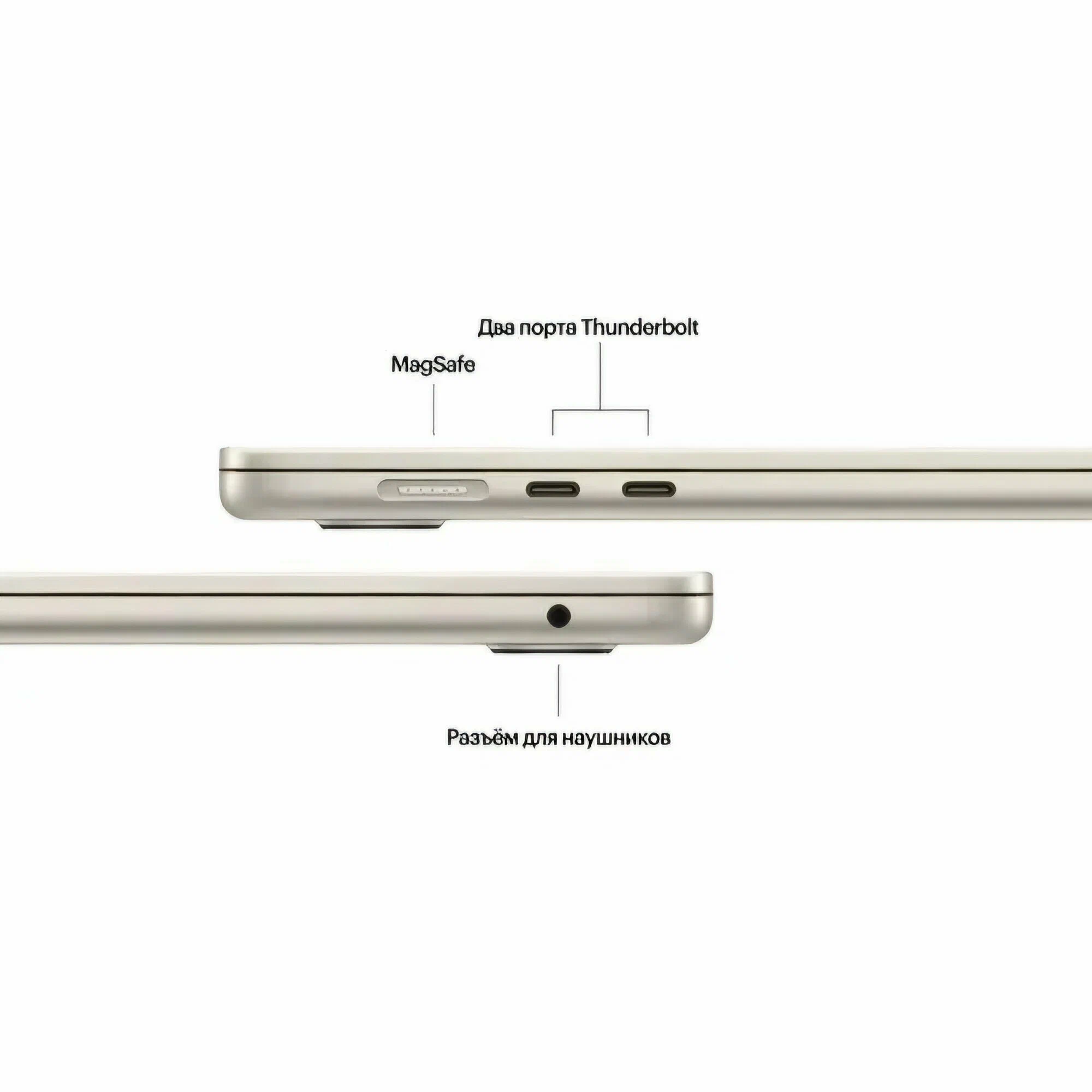 Ноутбук MacBook Air 15' M3/16/256GB Starlight MC9F4 (с русской раскладкой) изображение 4