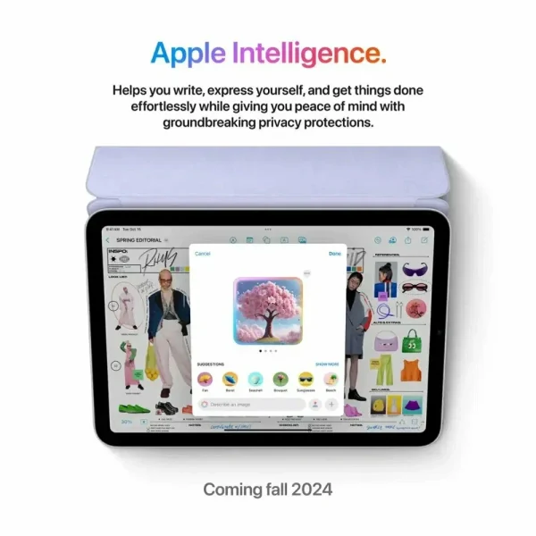 Планшет Apple iPad mini 7, 8.3", 2024, 256GB, Wi-Fi, Starlight (Сияющая звезда) изображение 3