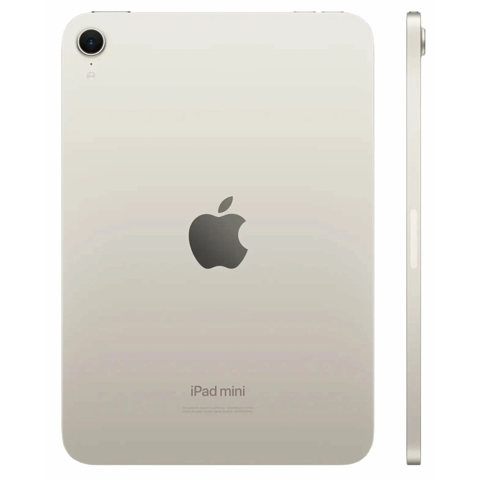 Планшет Apple iPad mini 7, 8.3", 2024, 256GB, Wi-Fi, Starlight (Сияющая звезда) изображение 2