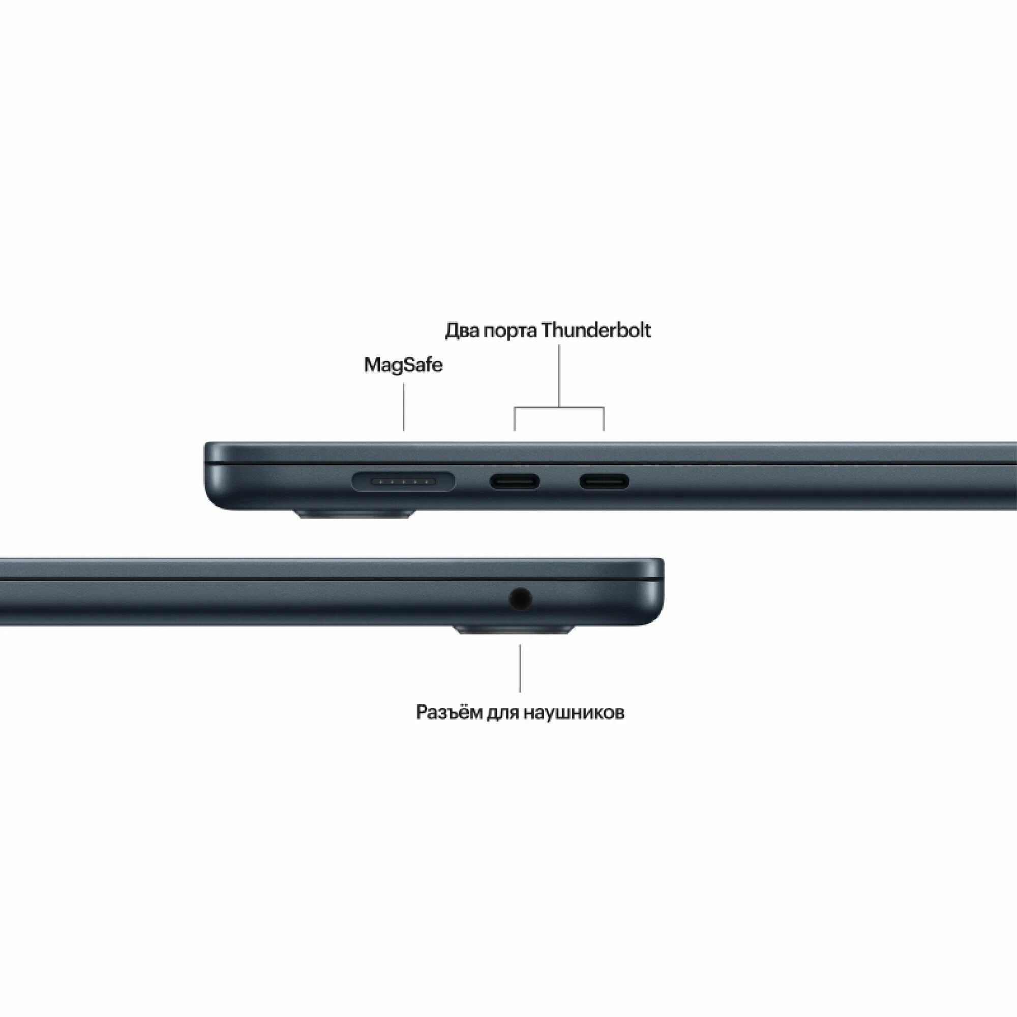 Ноутбук Apple MacBook Air 15" M3, RAM 24 GB, 512 GB SSD, (MC9L4), Midnight, (темная ночь) Русская клавиатура изображение 4