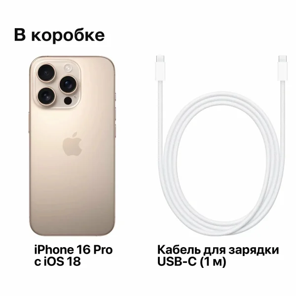 Смартфон Apple iPhone 16 Pro Max 1Tb память , Desert Titanium (Пустынный титан) только e-SIM, LLA (e-sim) изображение 9