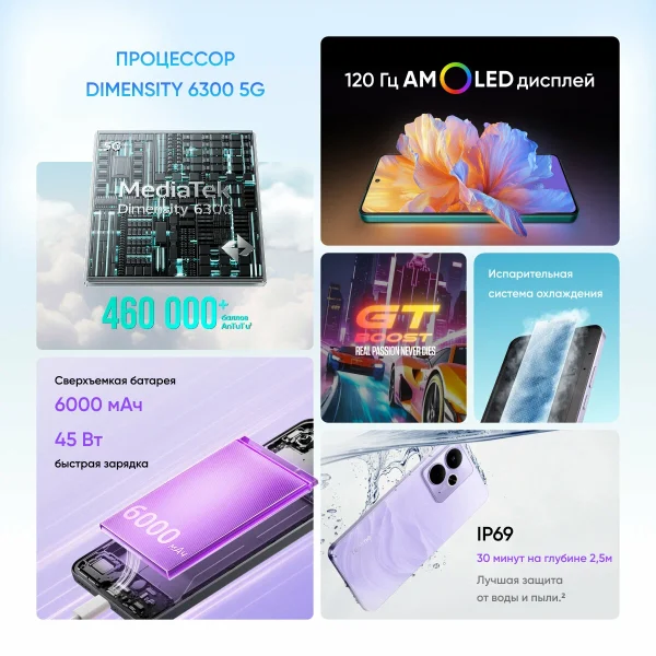 Смартфон realme 14T 8/256 ГБ RU (EAC), Dual: nano SIM, зеленый/green изображение 3