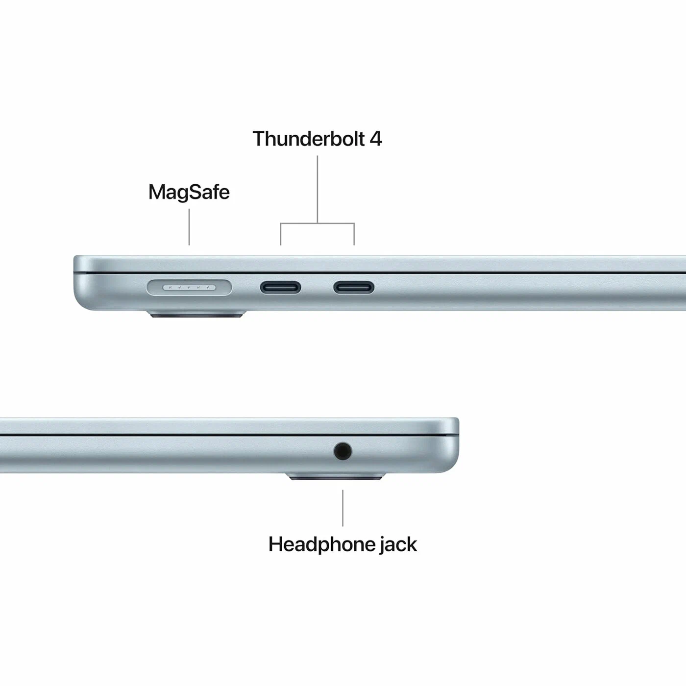 Ноутбук Apple MacBook Air 13 2025 M4 24/512 Sky Blue (MC6V4) русская раскладка (гравировка) изображение 4
